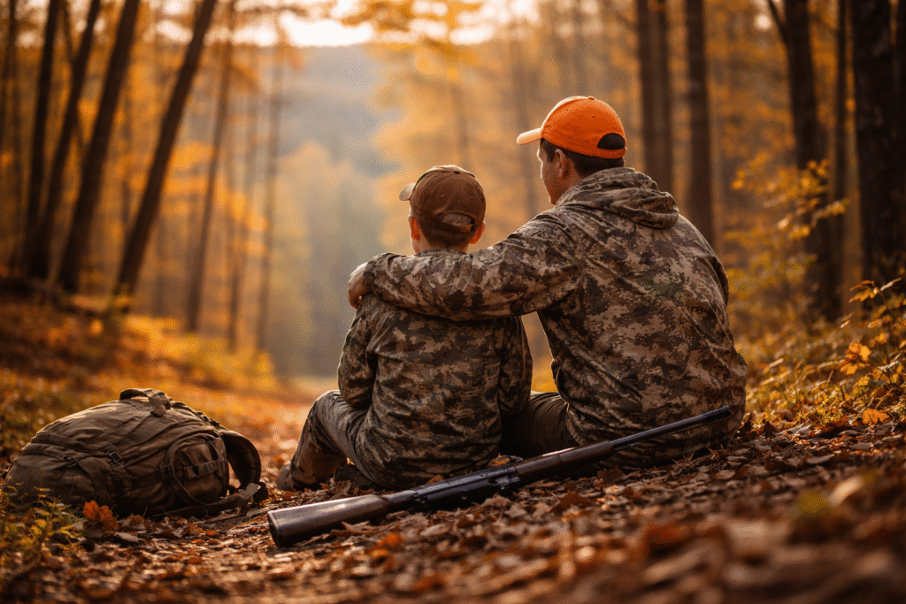 Why We Hunt: More Than the Harvest Father and child spending time together in the woods during hunting season